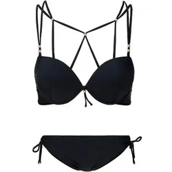 LINGADORE bikiniset Halterneck, Größe 36B in Schwarz Schwarz