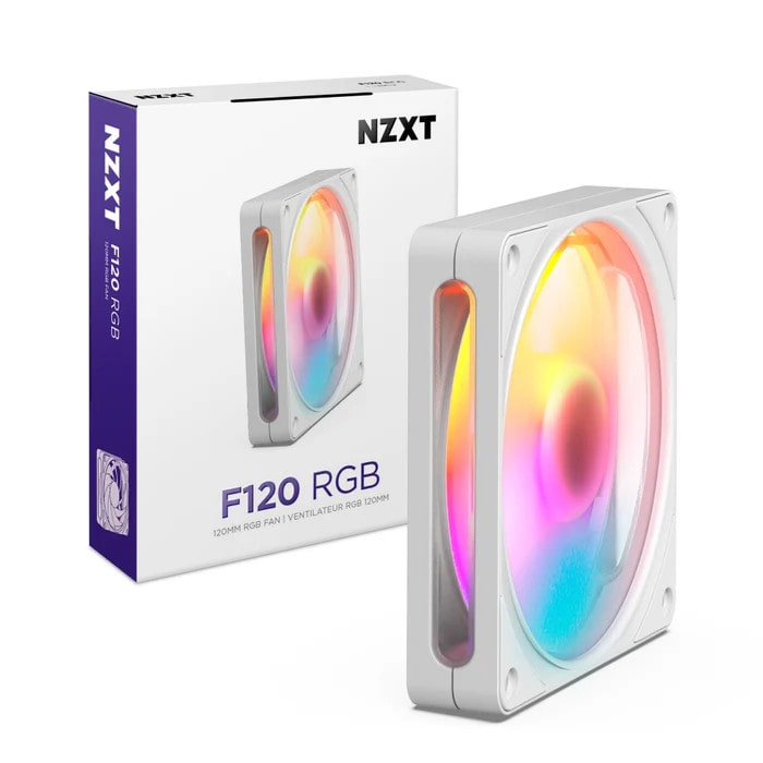 NZXT F120 RGB Gehäuselüfter 120mm Weiß RF-R212S-WF