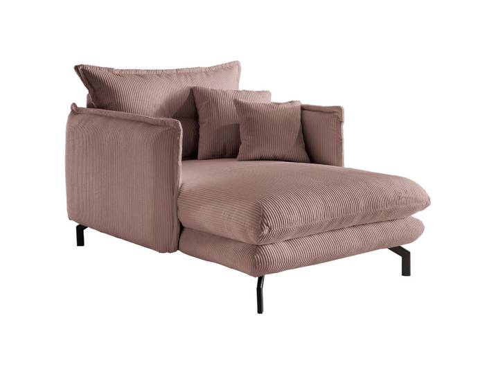 P & B Xxl-Sessel, Rosa, Metall, Füllung: Schaumstoff, 111x101x167 cm, Made in Europe, Wohnzimmer, Sessel, XXL-Sessel