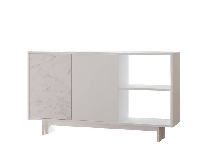Buffet en bois Ravello - 140 x 35 x 80 cm - Blanc