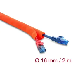 DELOCK Kabelschutzschlauch selbstschließend 2m x 16mm orange