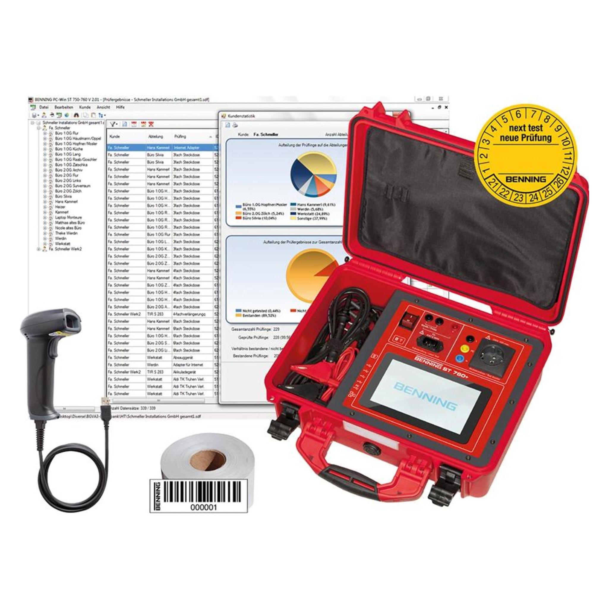Benning ST 760+ Set Gerätetester-Set (CAT II 300V) (050335)