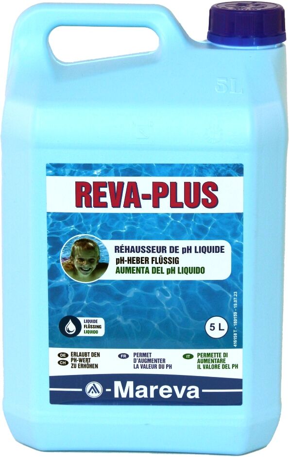 Traitement piscine Mareva REVA-PLUS réhausseur pH+ liquide 5L