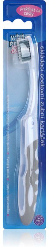 White Pearl Smile folding travel toothbrush 1 pc