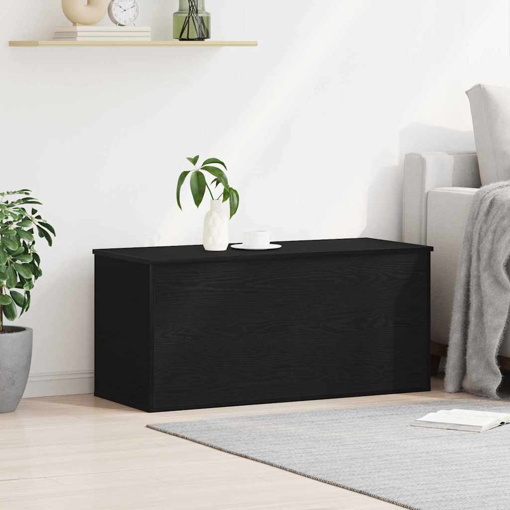 vidaXL Boîte de Rangement Chêne noir 100 x 42 x 46 cm