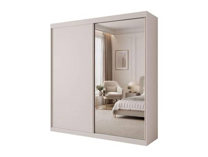 Lookway Kleiderschrank BASTER II Kaschmir mit Spiegel