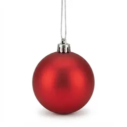 Relaxdays Weihnachtskugeln 100er Set, Weihnachtsdeko, mattes Design, Christbaumkugel, Tannenbaumschmuck in ∅ 6 cm, rot