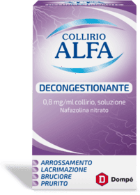 Collirio alfa Gocce Oculari 0,8 mg/ml Nafazolina Decongestionante Flacone 10 ml