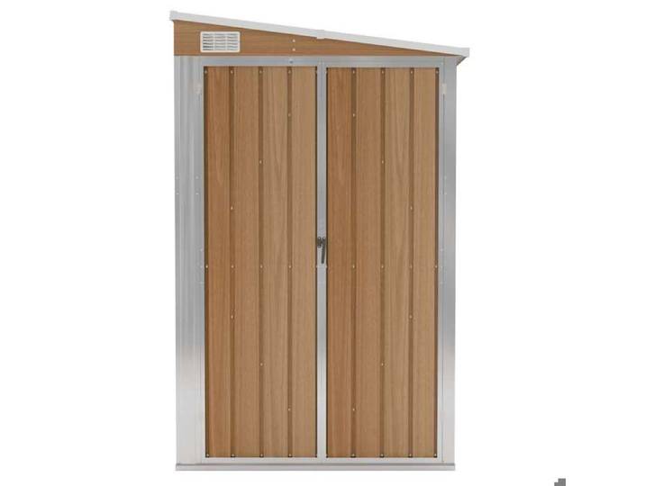 Remise Armoire Malle de jardin Remise de jardin murale Marron 118 x 100 x 178 cm Acier galvanisé JILIMAISON2025 87566179