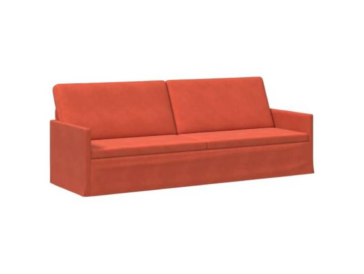 vidaXL 3-Sitzer Sofa Rot-Orange 220 x 81 x 82 cm Cordstoff Bietet dauerhafte Unterstützung und Zuverlässigkeit. Schaumkissen sorgen für überlegenen Komfort