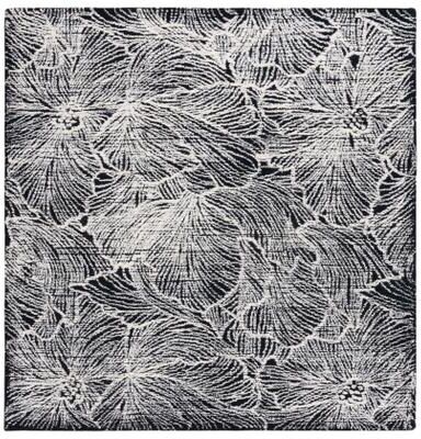 SAFAVIEH Handmade Ebony Tram Modern Wool Rug