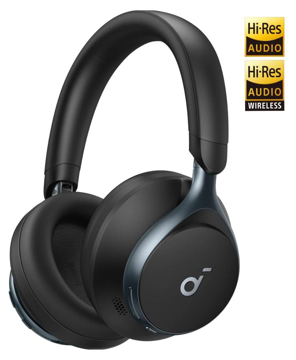 Soundcore Space One hoofdtelefoon met verbeterde ruisonderdrukking, diepzwart