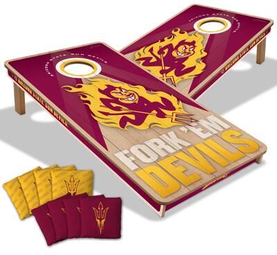 Skip's Garage Arizona State Sun Devils NCAA 2x4 Professional Cornhole Board Set