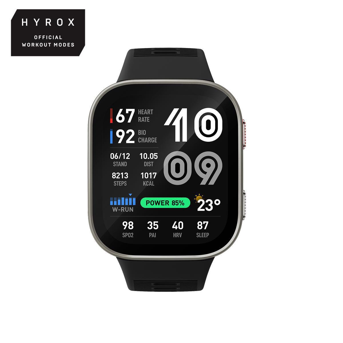 Amazfit Bip Max 50mm Smartwatch AMOLED GPS HYROX Silver W2568EU1N