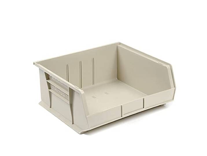 Akro-Mils 30250 Akro Abfalleimer, 38,1 x 40,6 x 17,8 cm, Kunststoff, stapelbar, beerenfarben, 6 Stück, 30250STONE
