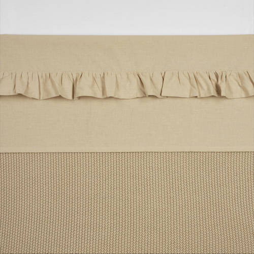 Meyco baby wieglaken Ruffle 75x100 Sand