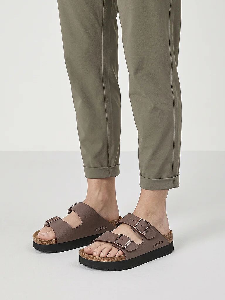BIRKENSTOCK Damen Pantoletten Arizona PAP Flex Platform braun   37 W