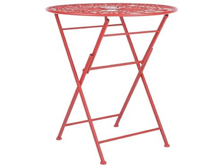 Garten Bistro Tisch zusammenklappbar Metall Provence Stil Rot Scario