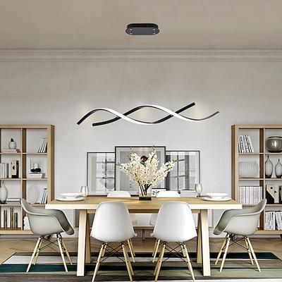 Moderne LED-Pendelleuchten dimmbar mit Fernbedienung Farbtemperatur Aluminium Inselbeleuchtung Lampe Leuchte 96cm 110-240V