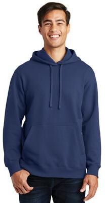 Port & Company PC850H Fan Favorite Fleece Pullover Hooded Sweatshirt in Team Navy Blue size 3XL   Cotton/Polyester Blend