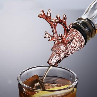 Wein Schnaps Spiritus Ausgießer Tierkopf Edelstahl einzigartige Flaschenverschlüsse Belüfter Bar Werkzeuge