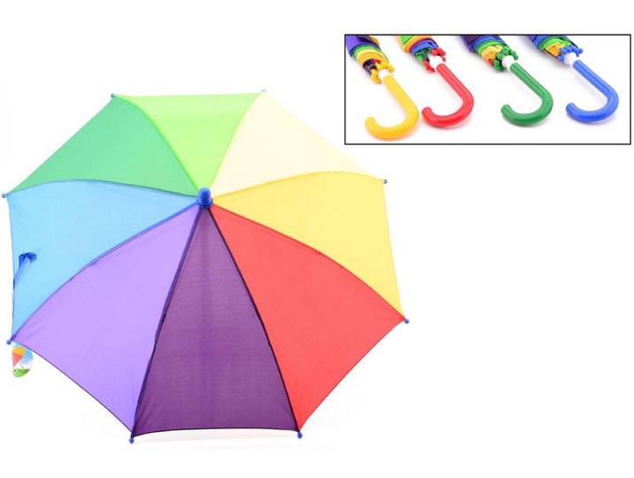 Johntoy Regenboog Paraplu Ø68cm - Handmatige paraplu - Kunststof - Multi