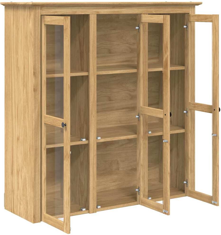 vidaXL Meuble avec Portes en Verre BODO Marron miel