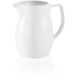 10x Krug Karaffe 1 l, weiß, Porzellan