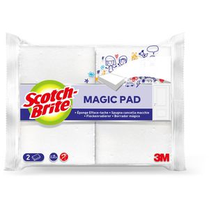 3M Schmutzradierer Scotch Brite Magic Pad MAGIC2, Schwamm für Wände, Tapeten, Schuhe, Autos, 2 Stück