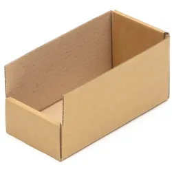 KK Verpackungen 300 Regalkartons 200 x 100 x 100 mm Sortierboxen Lagerboxen Aufbewahrung Wellpappe