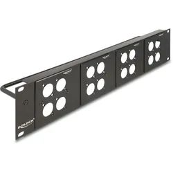 DELOCK D-Typ 19 Patchpanel mit 4 D-Typ Platten 86 x 86 mm sw