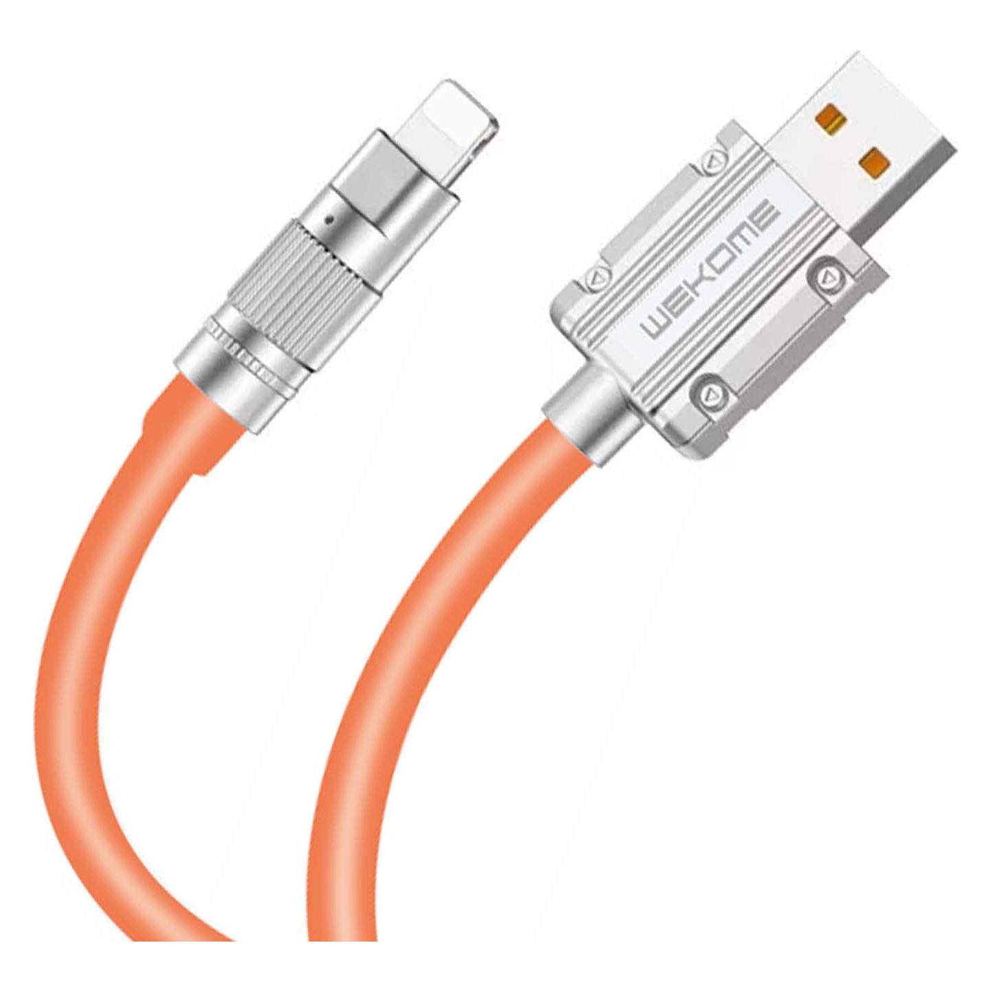 Wekome WDC-186 Wingle-Serie - USB-A-auf-Lightning-Schnellladeverbindungskabel 1 m (Orange) (1 m) (WK-WDC-186_01_ORANGE)