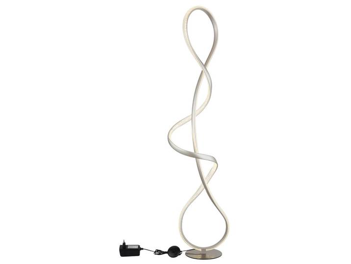 Globo Led-Stehleuchte, Klar, Nickelfarben, Metall, Kunststoff, F, 20x132.5x26 cm, CE, Fussschalter, Lampen & Leuchten, Innenbeleuchtung, Stehlampen, Stehlampen