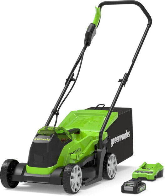 Greenworks 24V accu-grasmaaier met borstelloze motor voor kleinere gazons