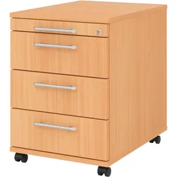 Bümö, Rollcontainer, office Rollcontainer - 3 Materialschubladen (43 x 58 x 59 cm)