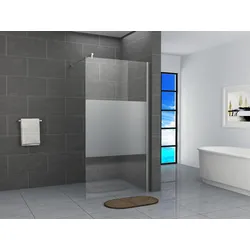 Fa-Bausysteme Walk-In Glas Dusche Teilsatiniert 140 cm