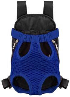 Multisell Products Hub Double Shoulder Breathable Portable Travel Pet Backpack Carrier For Small Dogs & Cats blue m
