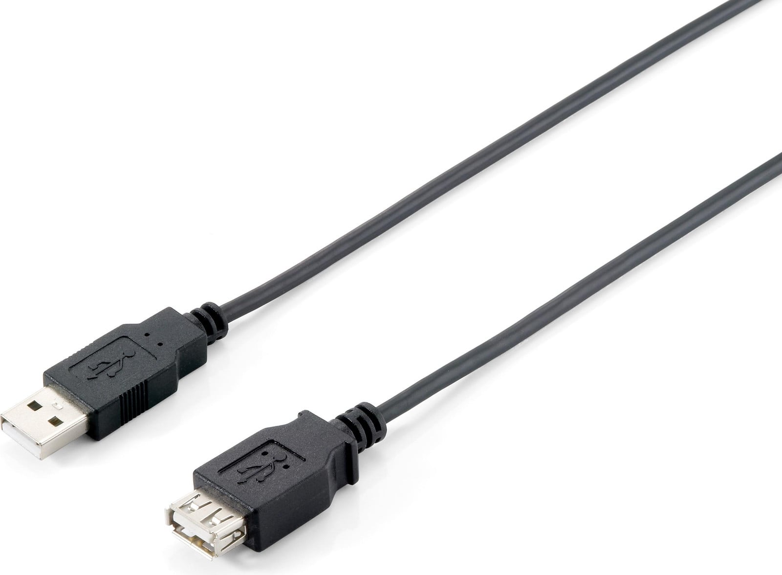 Equip USB Kabel 2.0 A naar A, 5 meter, zwart