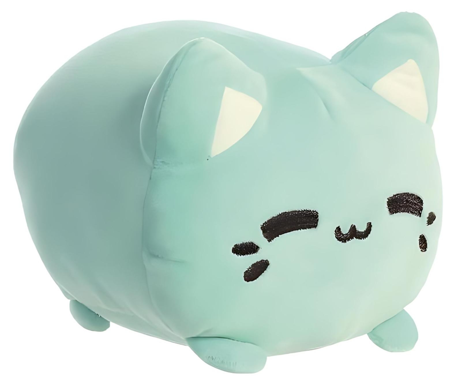 Aurora Plüschkat Meowchi Kawaii-stijl Knuffel Perzik Mintgroen 18 cm
