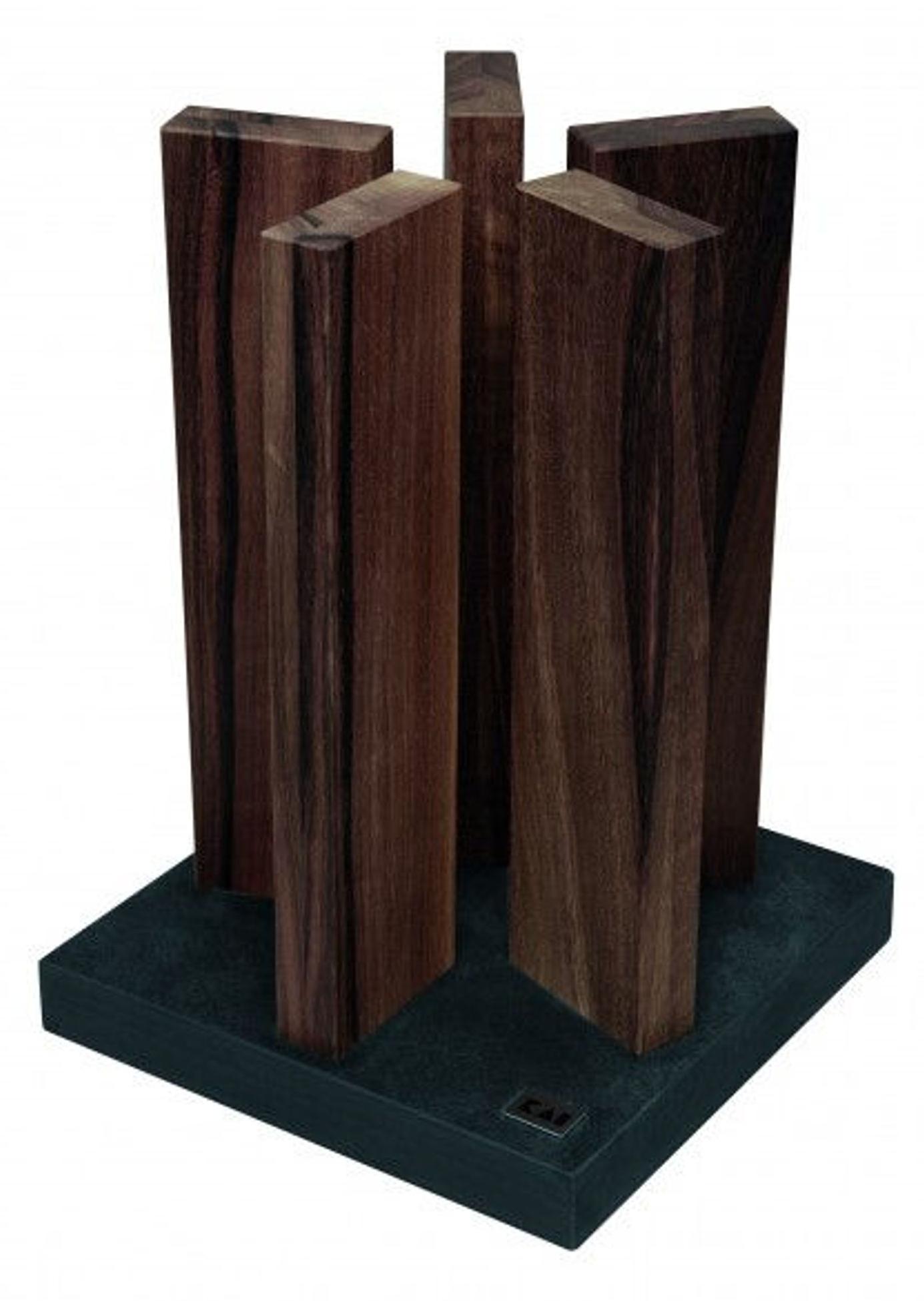 kai Stonehenge, Schutzmesserblock, Granit, Walnuss, Grau, Holz, Sternförmig, 1 Stück(e), 210 mm