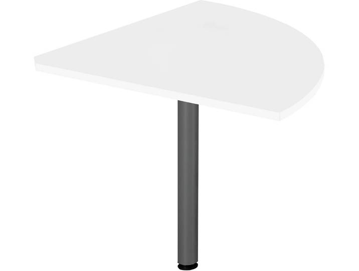 Angle de liaison Excellens plateau blanc 90° piétement tube métal anthracite - - Bruneau