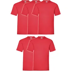 Fruit of the Loom Valueweight T 5er Pack, rot, M