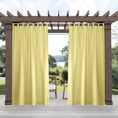 ATI Home Indoor/Outdoor Solid Cabana Tab Top Curtain Panel Pair