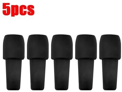 Inspired Finds Universal Silicone Wine Bottle Stopper With Double Seal Leakproof Cap black 5pcs Set