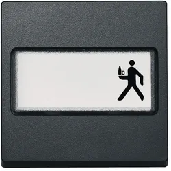 Merten Wippe mitSchriftfeld, System M (anthrazit matt)