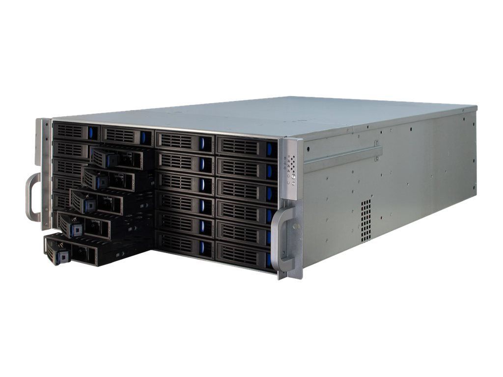 Inter-Tech 4U-4424, Rack, Server, Schwarz, Silber, ATX, EATX, micro ATX, Mini-ITX, SSI EEB, Metall, 4U
