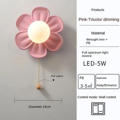 Uplifted Goods Resin Flower Ceiling And Wall Light pink 24 Cm