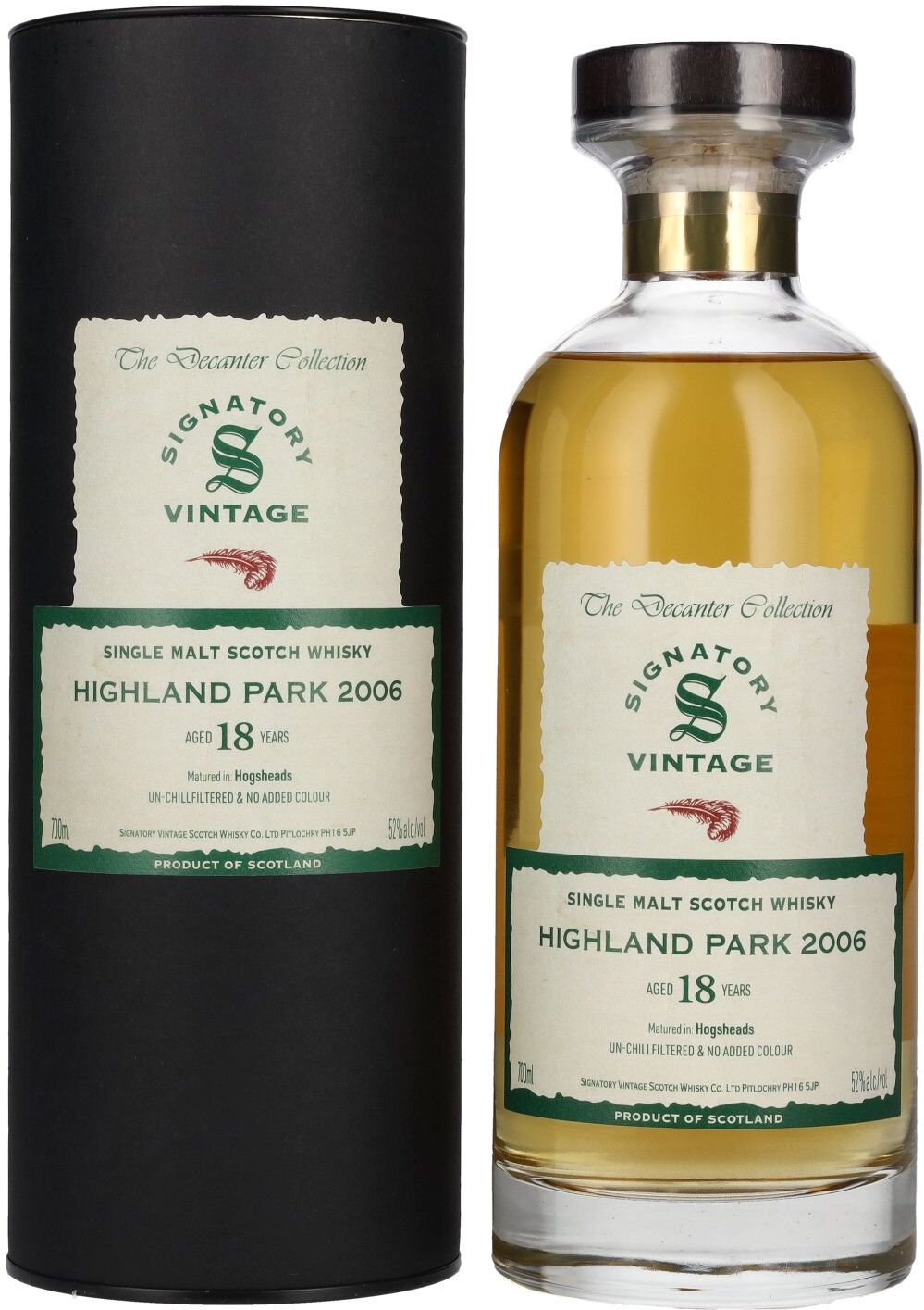 Signatory Vintage 18 Years Old HIGHLAND PARK The Decanter Collection 2006 52% Vol. 0,7l in Geschenkbox
