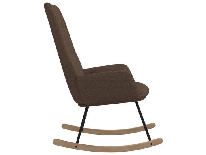 Chaise à bascule - GKK - avec accoudoirs Fauteuil simple Taupe Tissu @3015