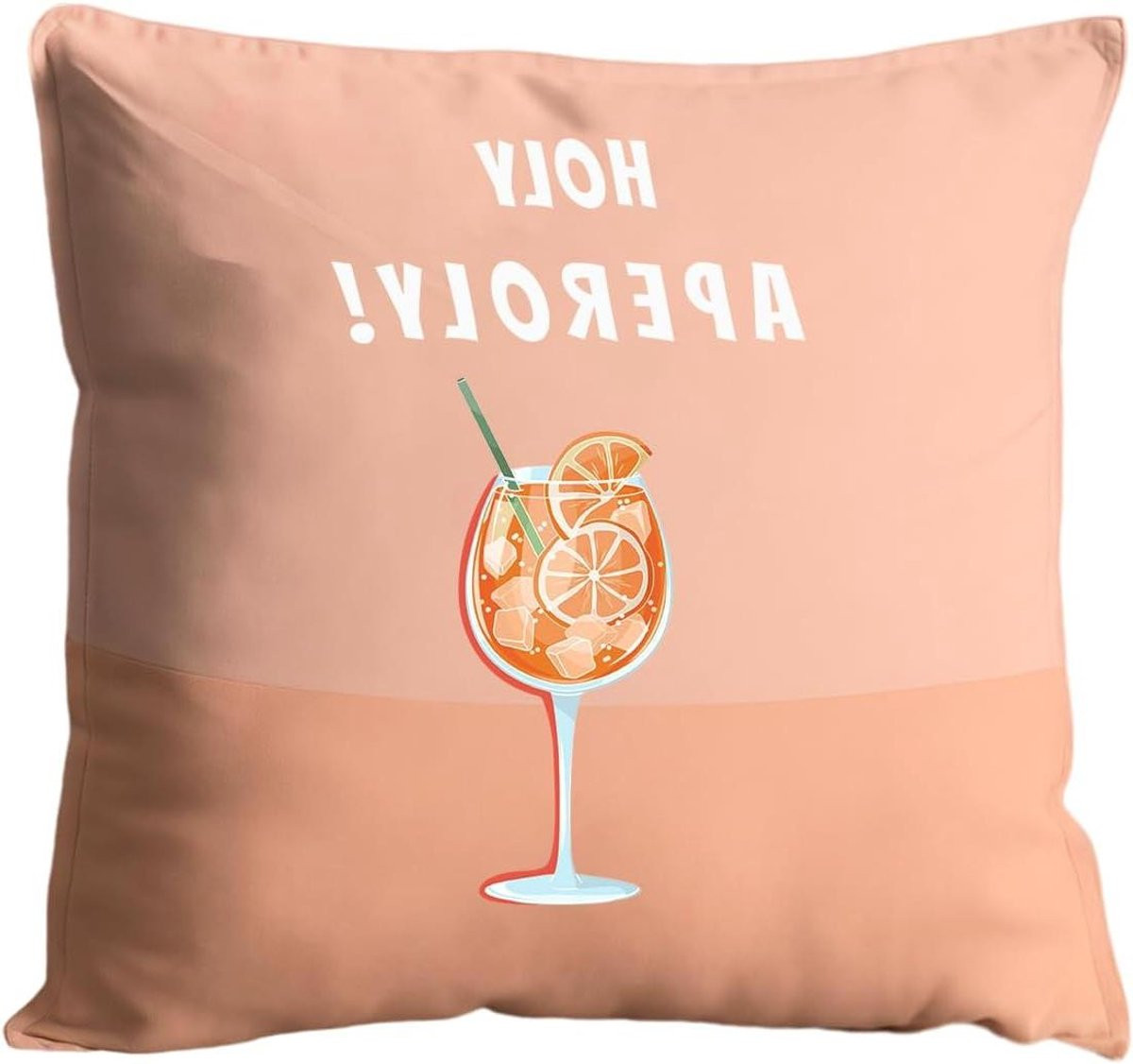 Kussenhoes Cocktail - Veelkleurige sierkussenhoes met zomerse print - 45 x 45 cm